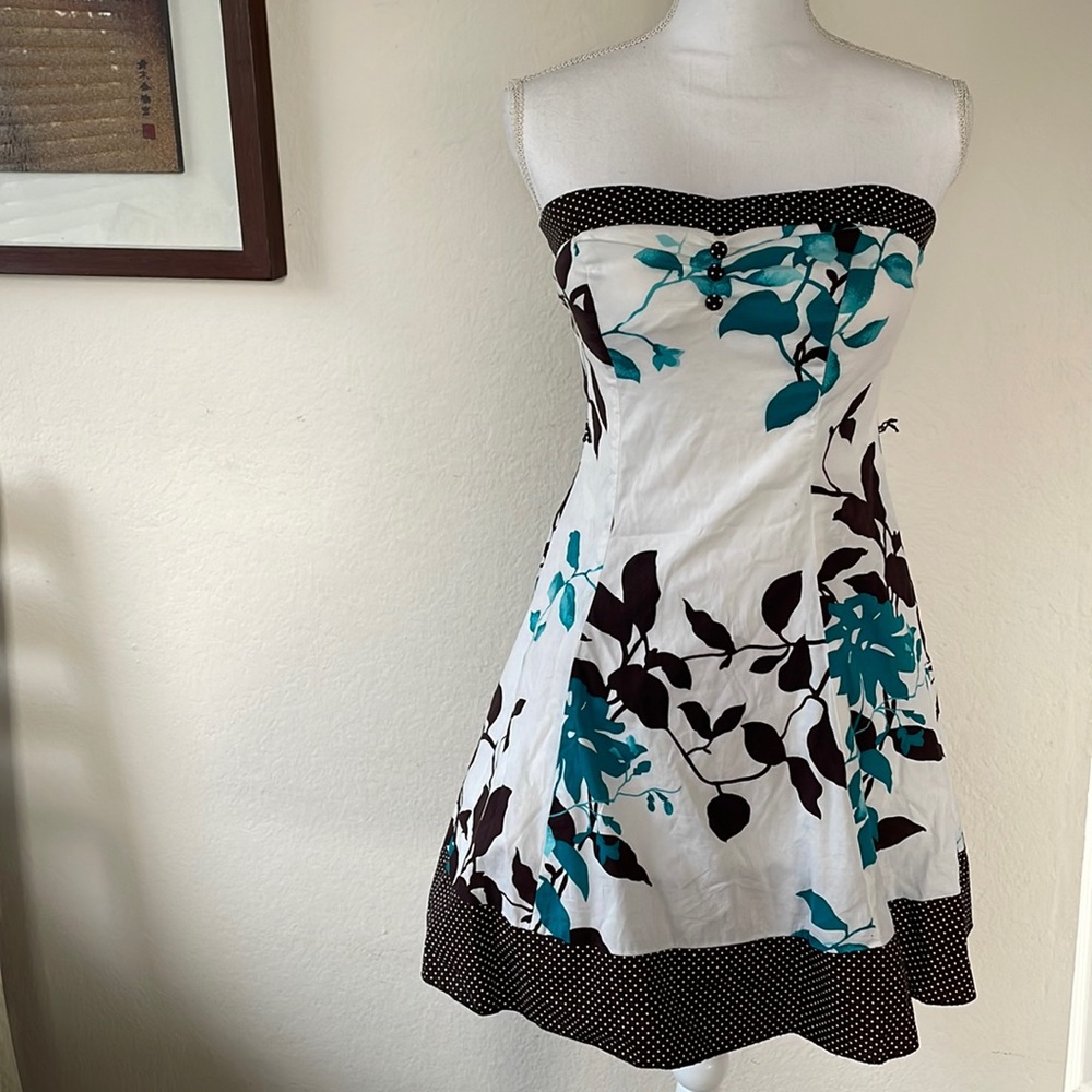 RETRO ROCKIBILLY CORSET BODICE DRESS SIZE M ❤️❤️❤️